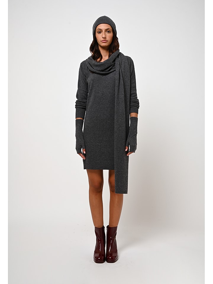 AUTHENTIC CASHMERE Kaschmir-Schal "Vaymont" in Anthrazit - (L)200 x (B)30 cm - 52% | Damen-schals-tuecher