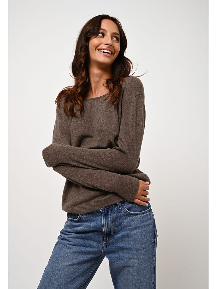 AUTHENTIC CASHMERE Kaschmir-Pullover "Lanfon" in Braun - 55% | Größe L | Damen-pullover-cardigans