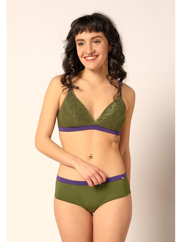 Skiny Bügelloser BH in Khaki - 68% | Größe 75A | Damen-bhs