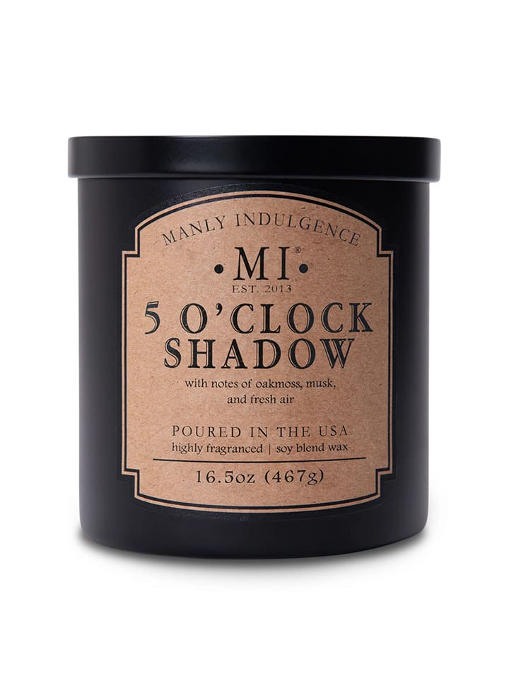 Colonial Candle Duftkerze "5 O'clock Shadow" in Schwarz - 467g - 13% | Kerzen-vasen