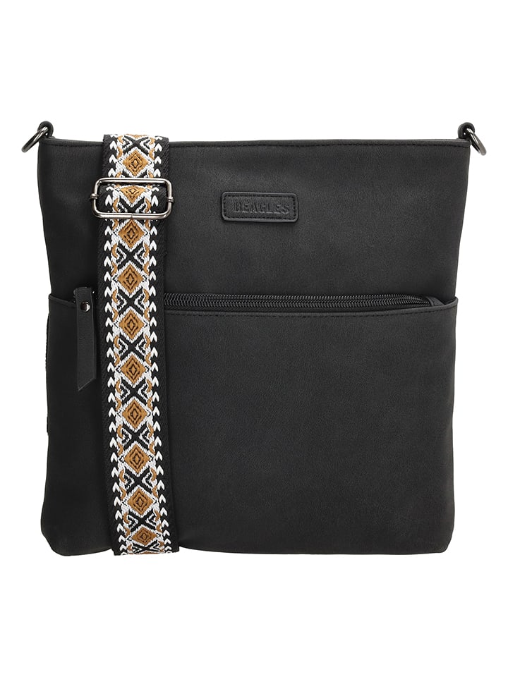 Beagles Umhängetasche in Schwarz - (B)26 x (H)25 x (T)4 cm - 44% | Damen-taschen