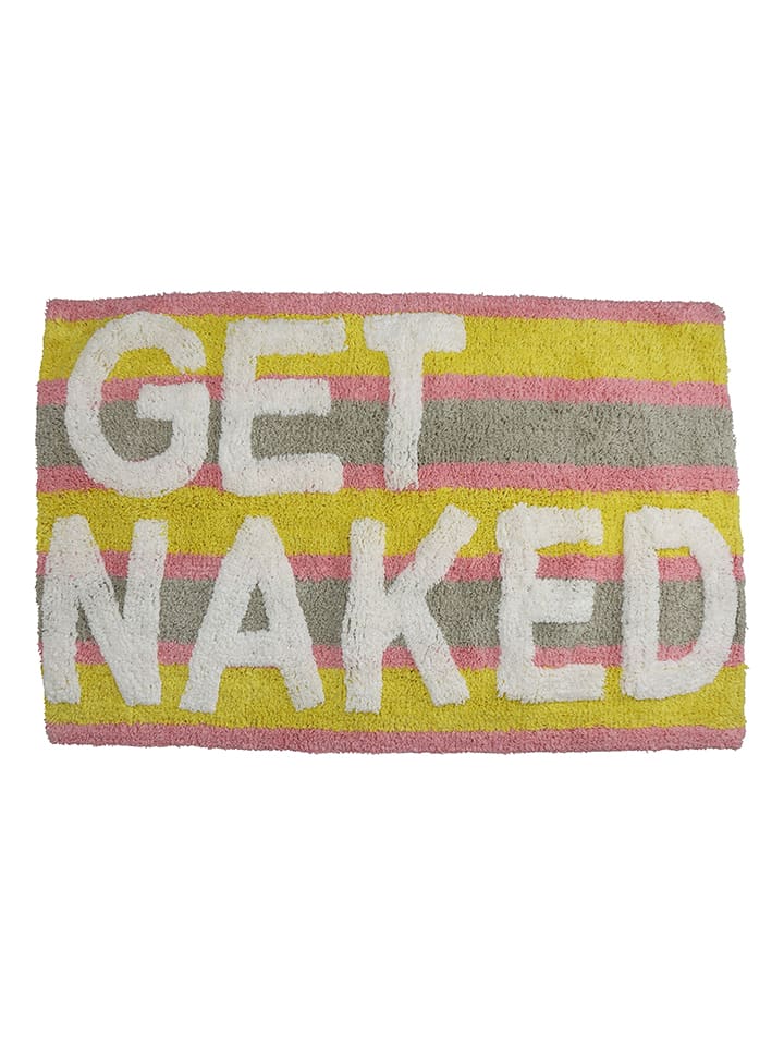 Kersten Badematte "Get Naked" in Gelb/ Grau/ Rosa - (L)50 x (B)80 cm - 33% | Heimtextilien-badematten
