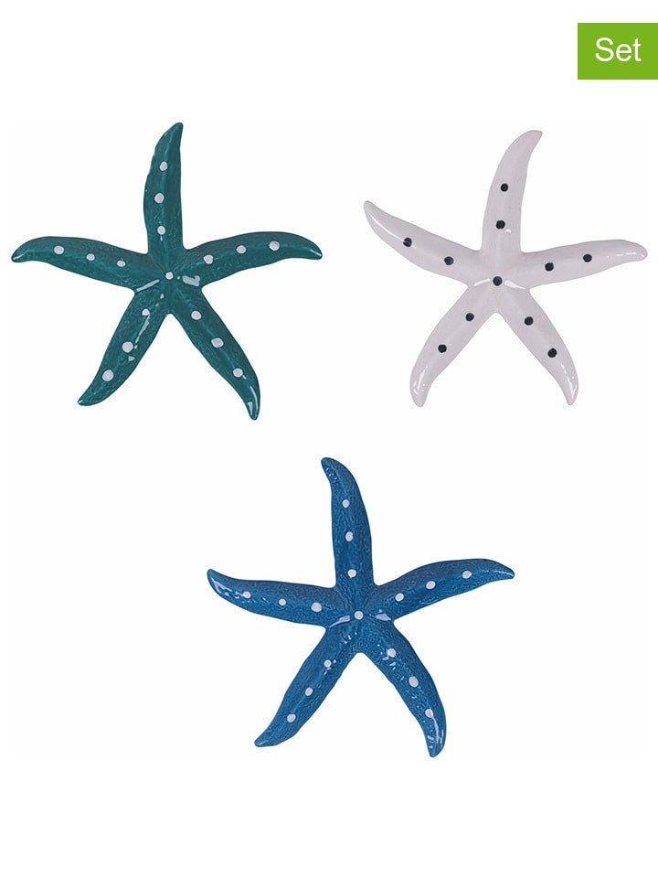 Villa d ́Este 12er-Set: Dekoobjekte "Sea Star" in Blau/ Weiß/ Türkis - (L)21 x (B)21 cm - 51% | Dekofiguren
