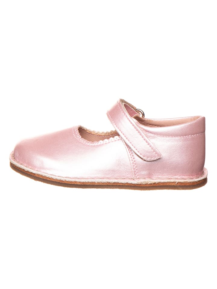 lamino Leder-Barfuß-Ballerinas in Rosa - 62% | Größe 27 | Baby-schnuerschuh