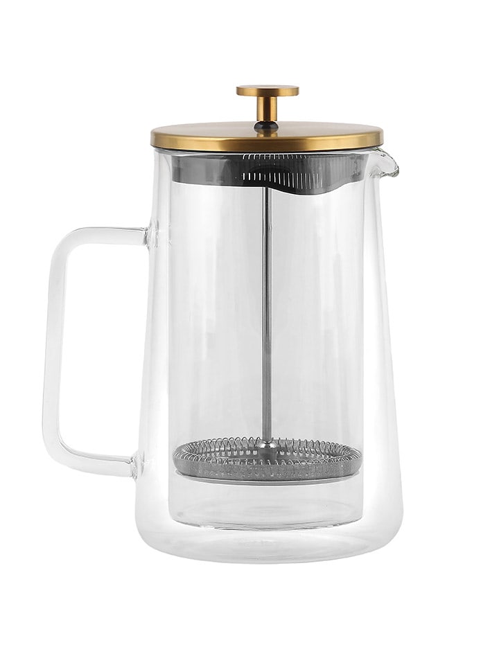 Vialli Design Teekanne "Diva" in Transparent/ Gold - 1 l - 16% | Gedeckter-tisch