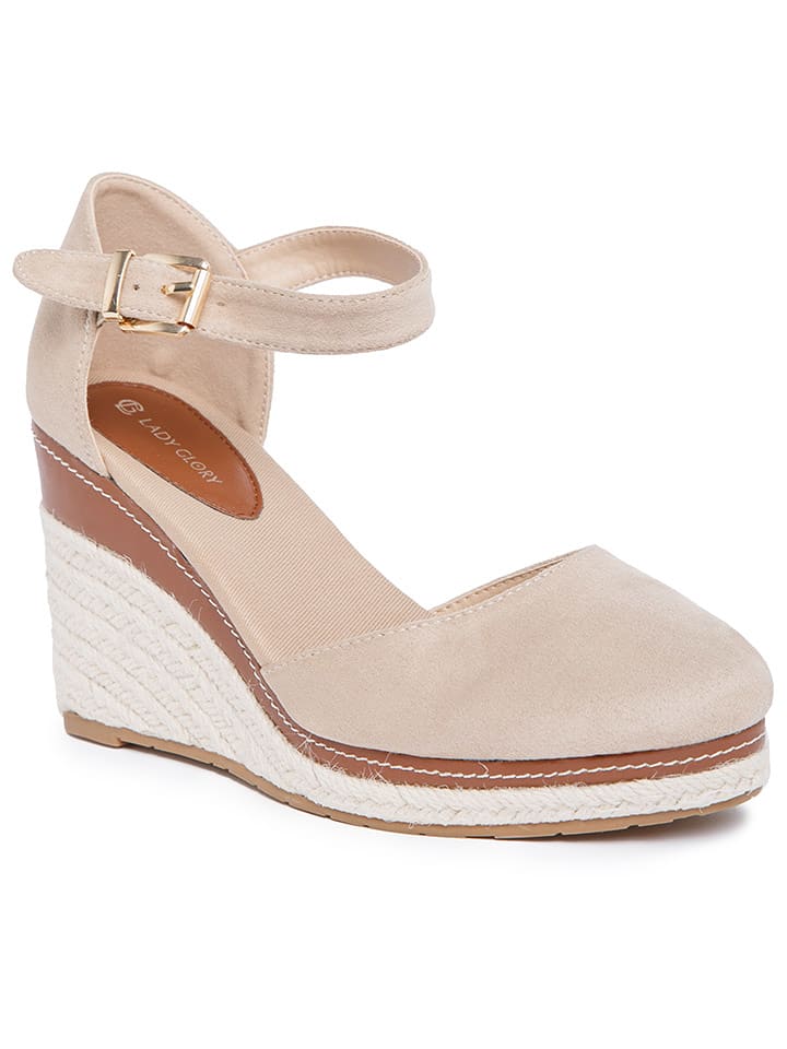 Foreverfolie Keilsandaletten in Beige - 62% | Größe 38 | Damen-sandalen