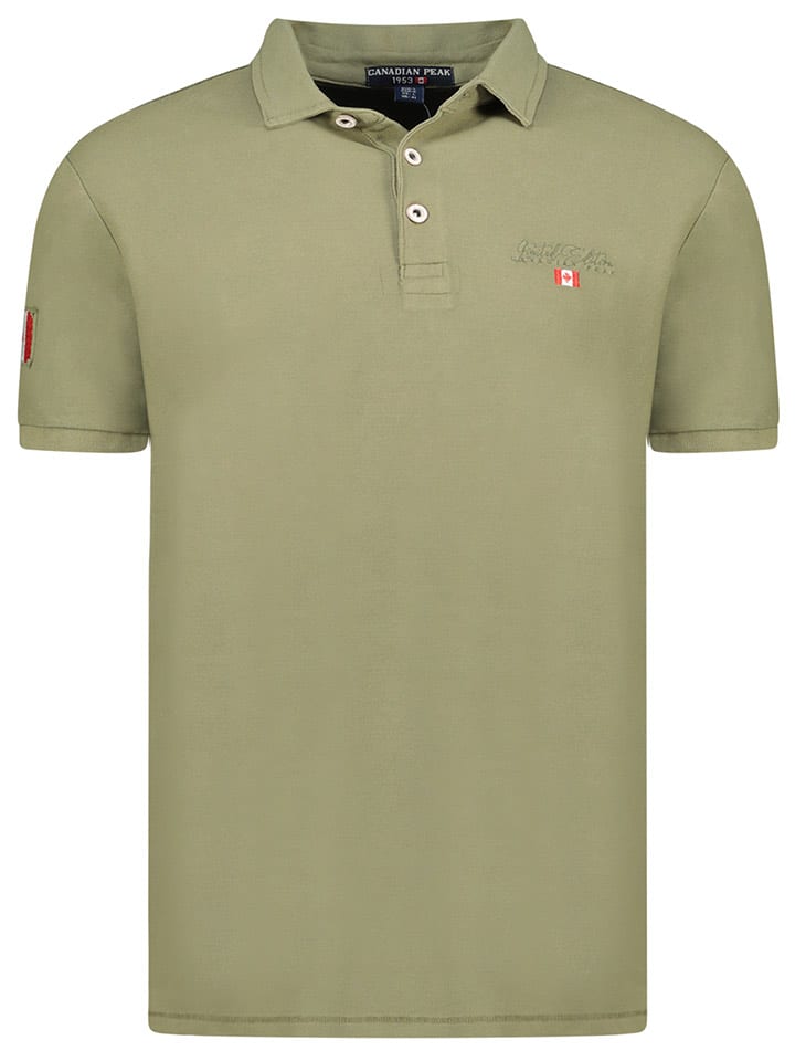 Canadian Peak Poloshirt "Karseak" in Khaki - 73% | Größe S | Herren-plussize