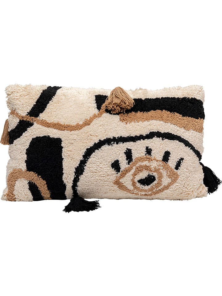 Kare Kissen "Blink" in Beige/ Hellbraun/ Schwarz - (L)35 x (B)60 cm - 43% | Dekokissen