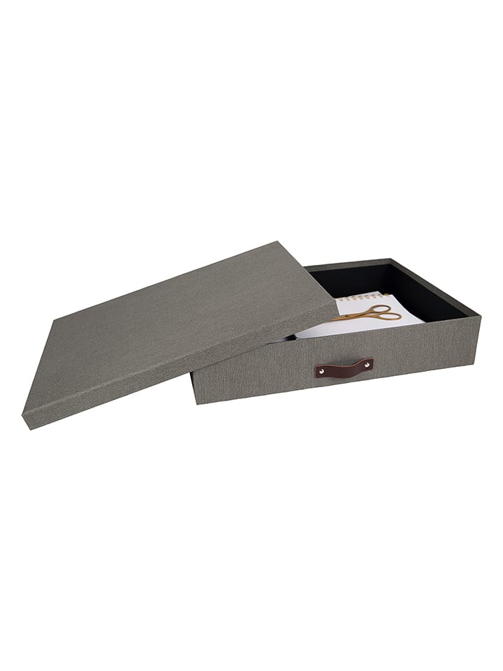 BIGsoBox Dokumentenbox "Sverker" in Grau - (L)43,5 x (B)31 x (H)8,5 cm - 34% | Buero-schulbedarf