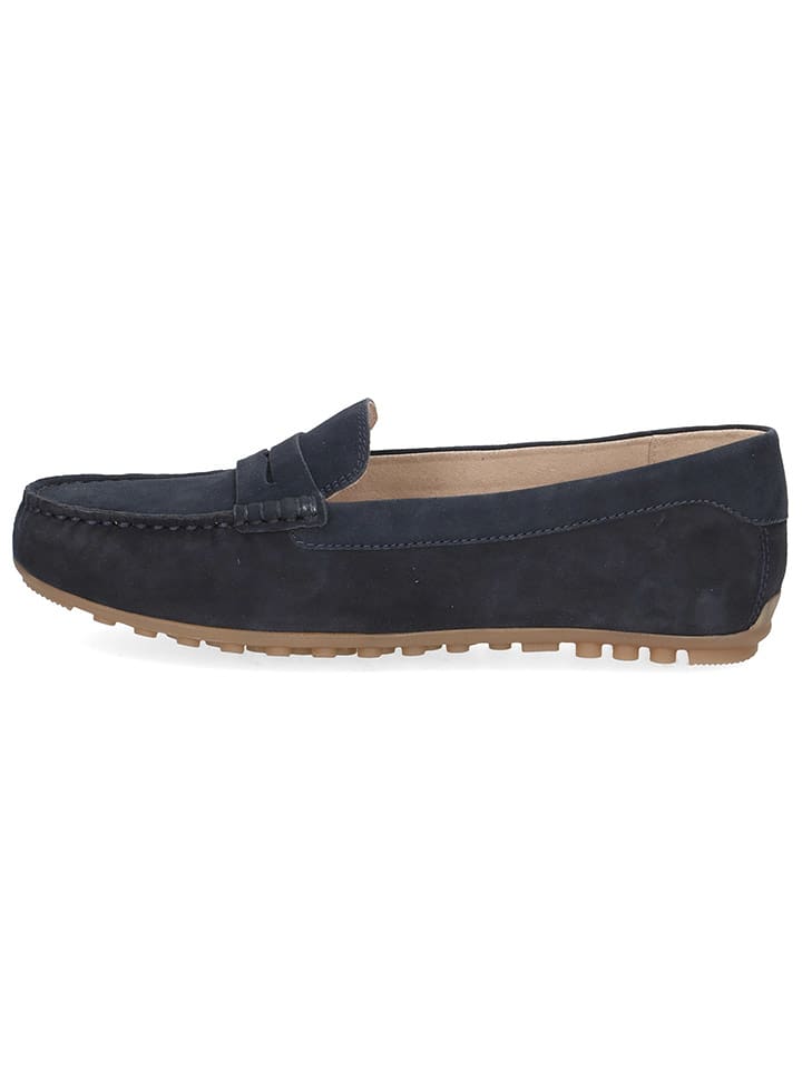Caprice Leder-Mokassins in Dunkelblau - 37% | Größe 37 | Damen-schuhe-halbschuhe