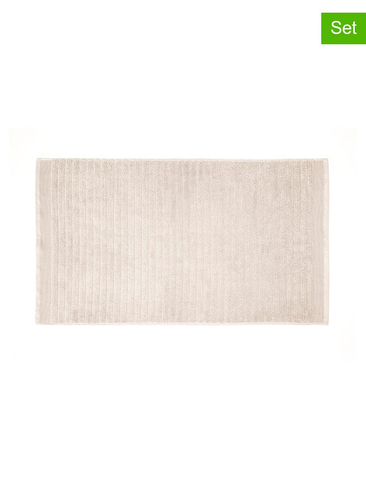 HNL Ręczniki (2 szt.) "Prestige" w kolorze kremowym do rąk rozmiar: 50x100 cm