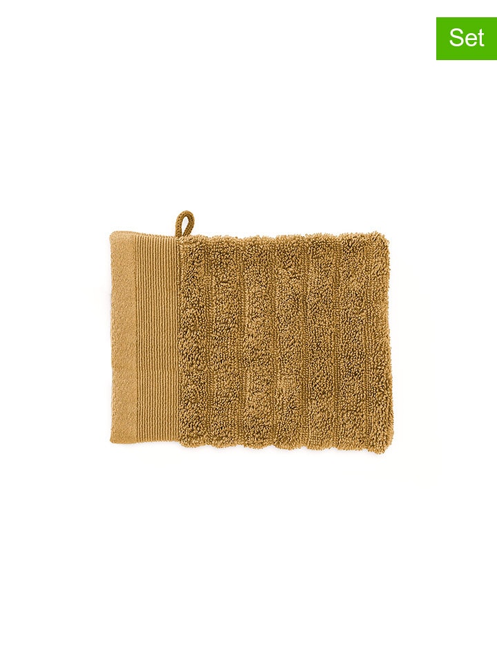 HNL Myjki (3 szt.) "Prestige" w kolorze musztardowym rozmiar: 16x21 cm