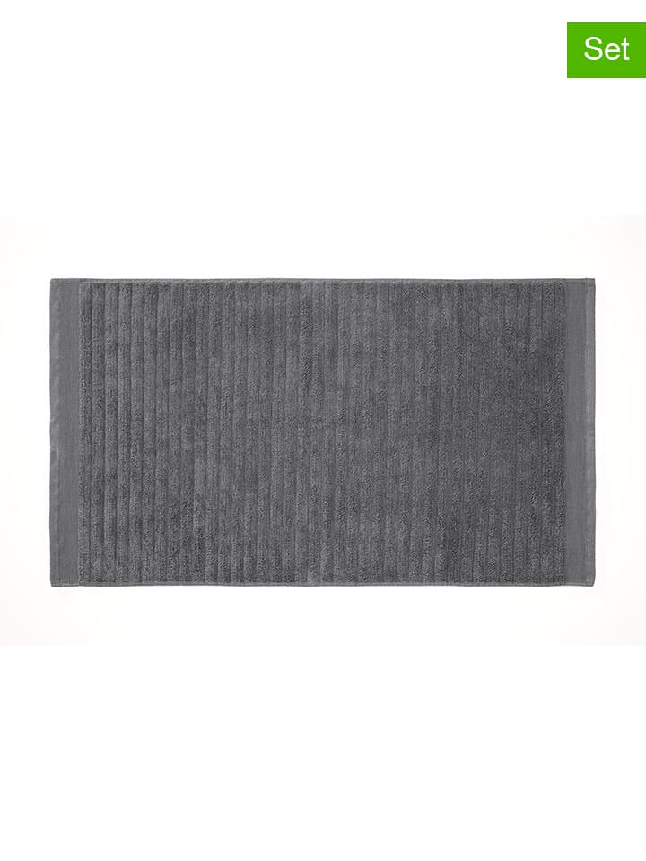 HNL 2er-Set: Badetücher "Prestige" in Anthrazit - 42% | Größe 60x110 cm | Badtextilien