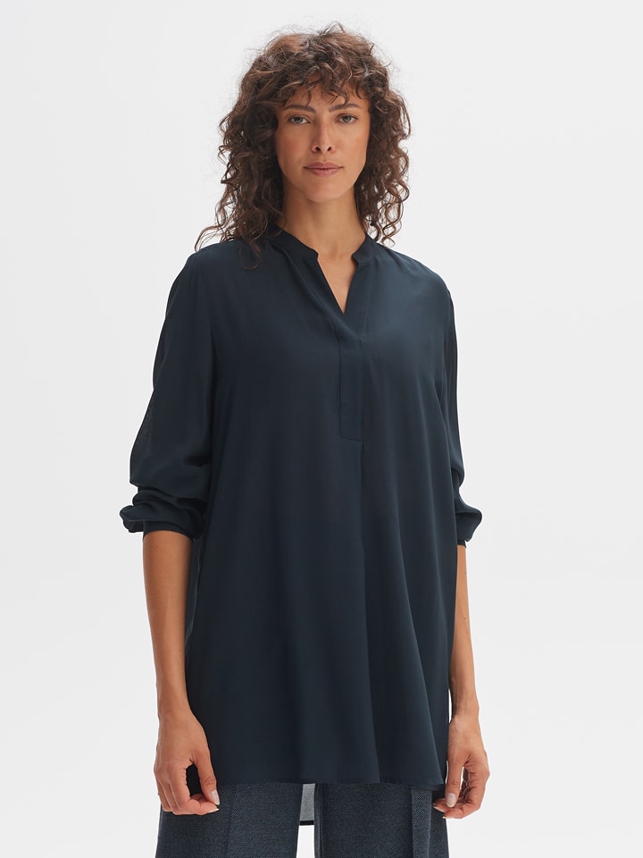 OPUS Longbluse "Facura" in Dunkelblau - 86% | Größe 36 | Damen-blusen