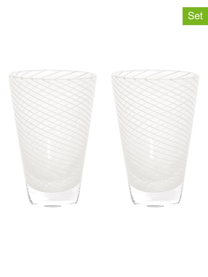 OYOY 2er-Set: Gläser "Yuka" in Transparent - (H)10,5 x Ø 7 cm - 25% | Gedeckter-tisch