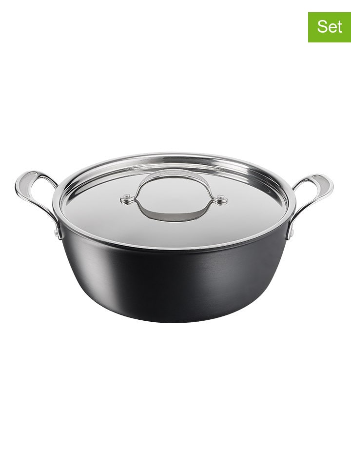 Tefal 2tlg. Set: Kochtopf in Schwarz - Ø 30 cm - 23% | Kochgeschirr