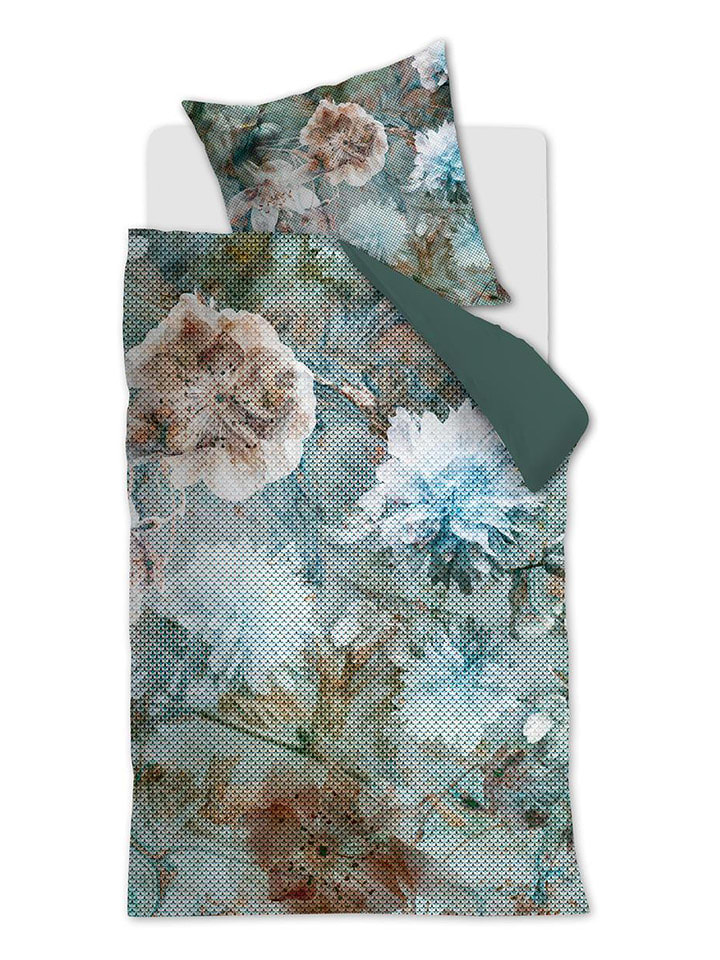 Beddinghouse Satin-Bettwäsche-Set "Erode" in Hellblau - 53% | Größe 155x220 cm | Bettwaesche-bettwaren