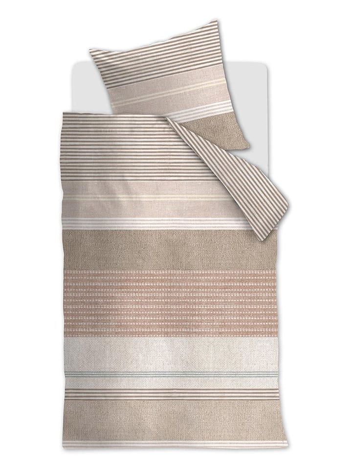 Beddinghouse Renforcé-Bettwäsche-Set "Lin" in Beige/ Rosa - 53% | Größe 135x200 cm | Bettwaesche-bettwaren