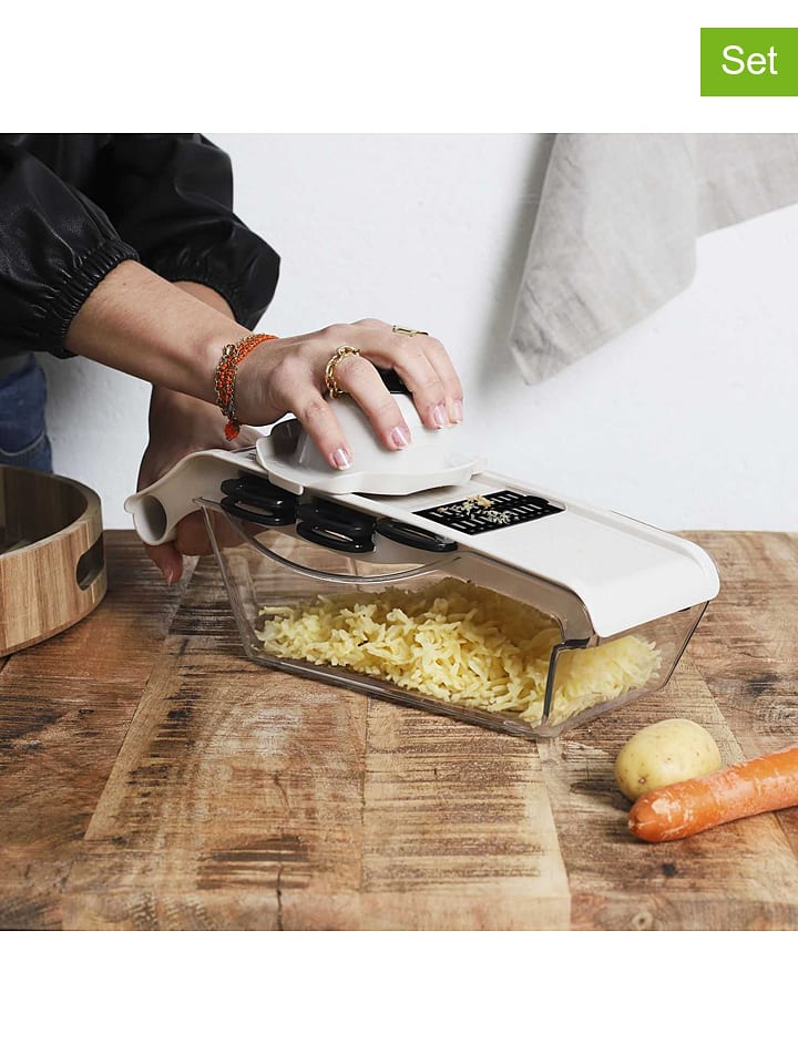 COOK CONCEPT 7tlg. Gemüsehobel-Set in Beige - (B)11 x (H)32 x (T)9 cm - 23% | Kuechenhelfer
