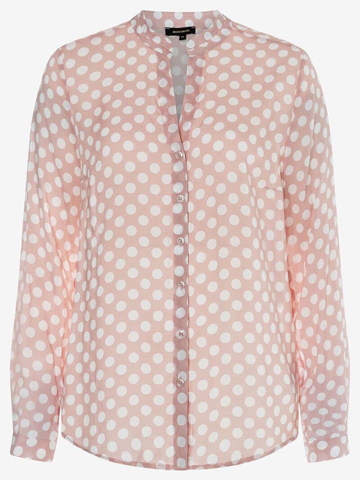 More & More Bluse in Rosa/ Weiß - 68% | Größe 40 | Damen-blusen