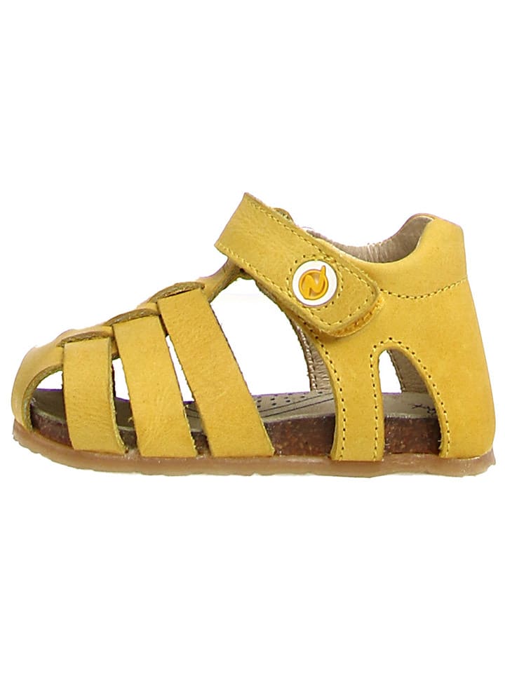 Naturino Leder-Halbsandalen "Alb" in Gelb - 40% | Größe 26 | Babysandalen