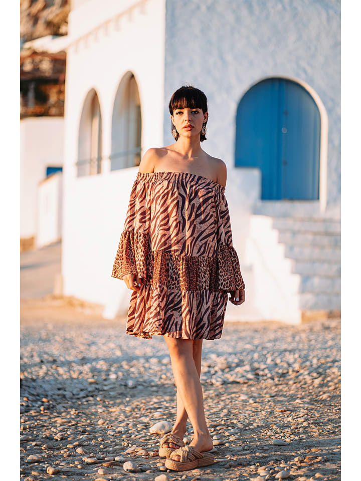 Isla Bonita by SIGRIS Kleid in Hellbraun - 43% | Größe M | Damen-kleider