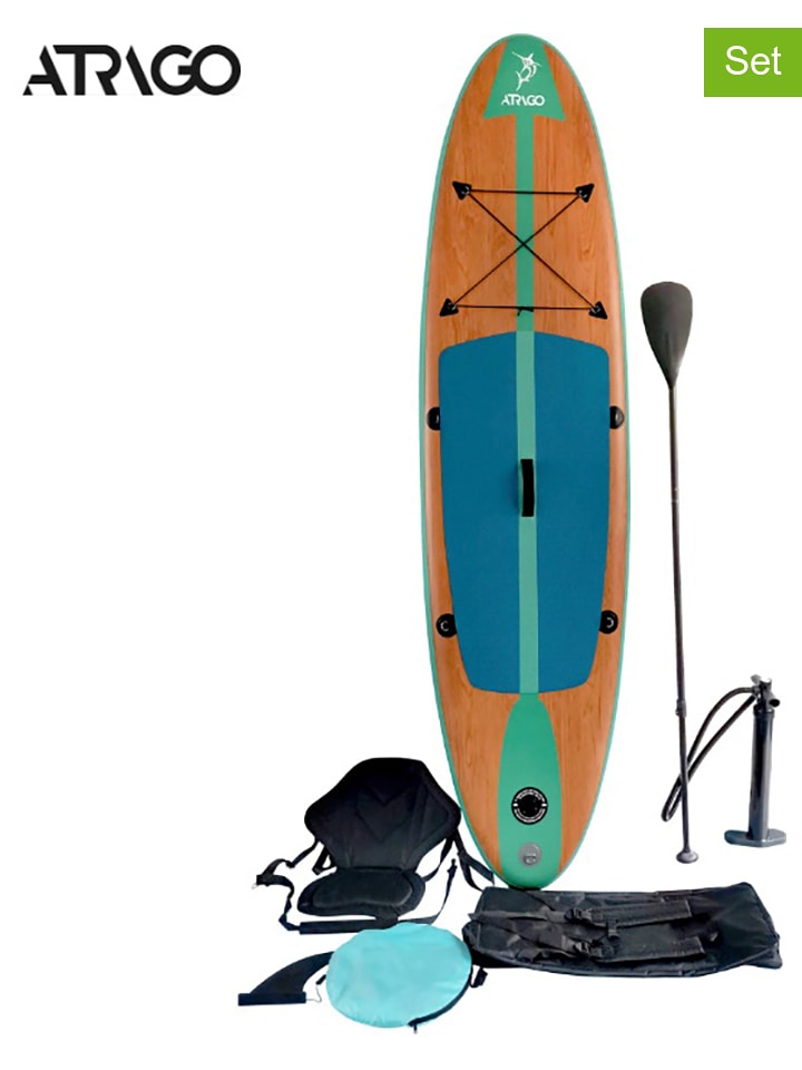 Atrigo 5tlg. Set: Stand-Up Paddle Board "I-SUP" in Orange/ Blau - 40% | Damen-outdoor-ausruestung