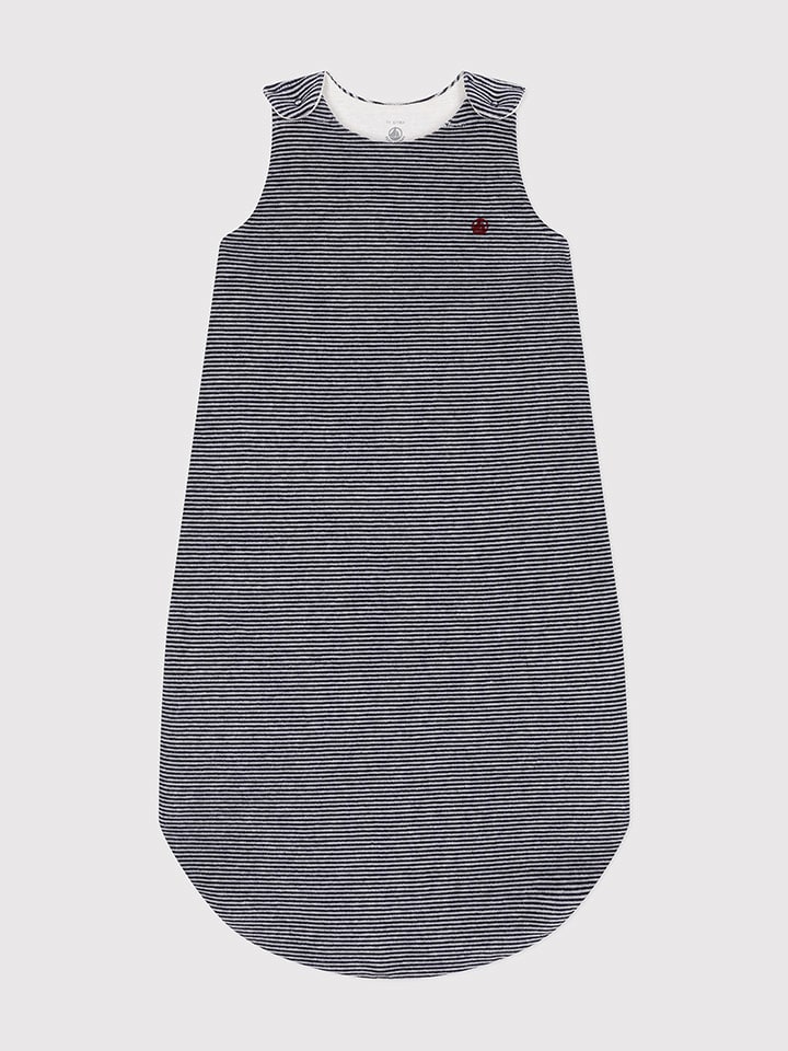 PETIT BATEAU Babyschlafsack in Dunkelblau/ Weiß - 67% | Größe 68 |
