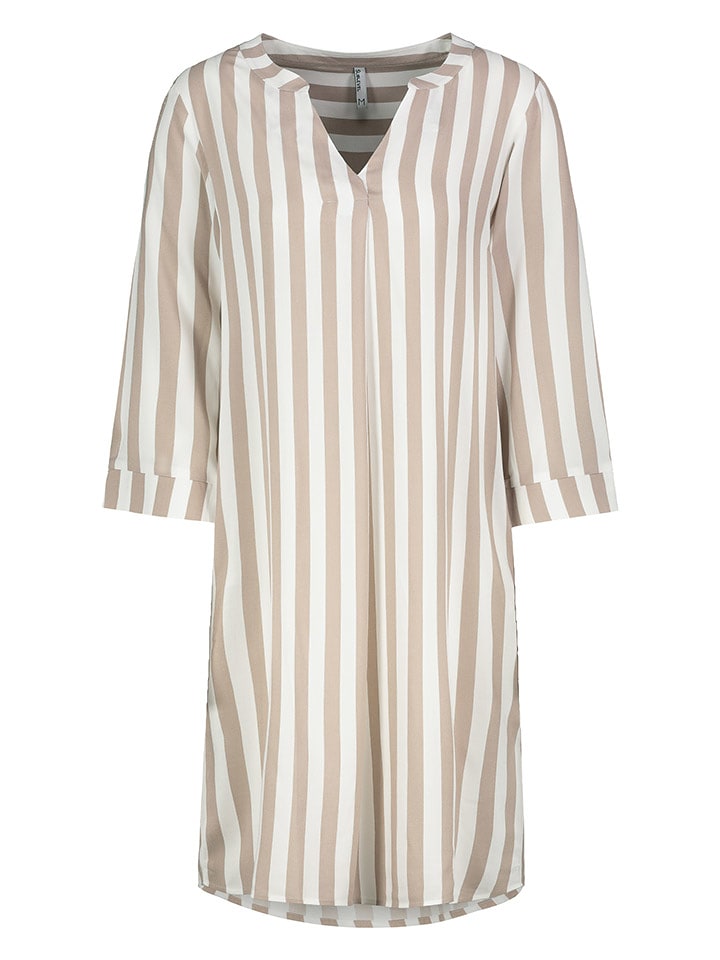 Sublevel Kleid in Beige/ Weiß - 74% | Größe M | Damen-kleider