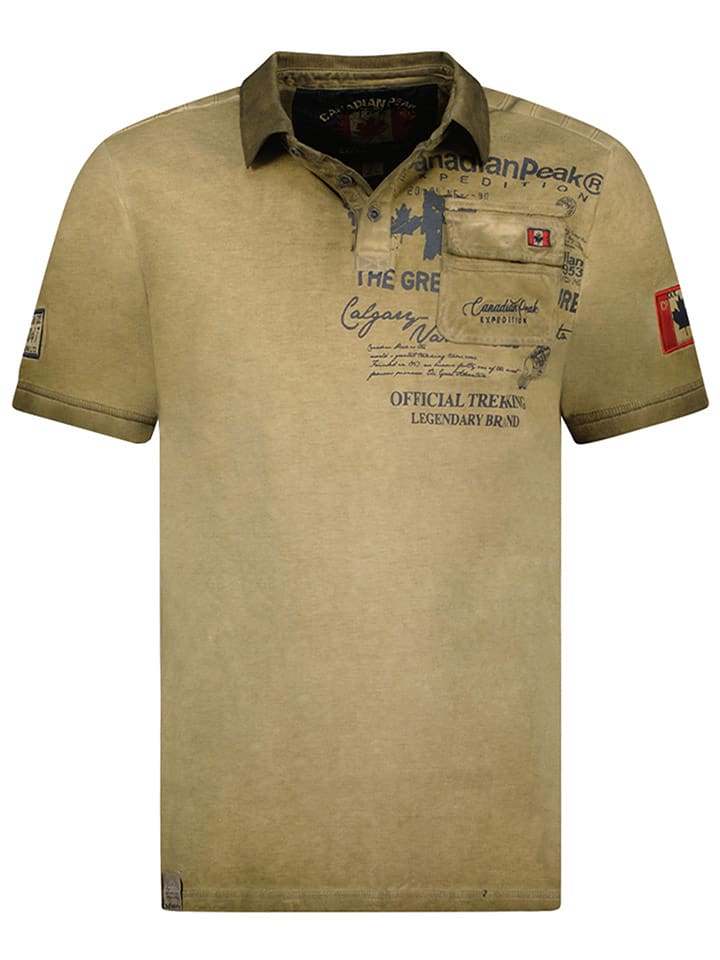 Canadian Peak Poloshirt "Keoneak" in Khaki - 61% | Größe XXL | Herren-plussize