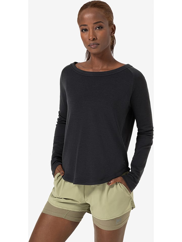 super.natural Longsleeve "Everyday" in Schwarz - 55% | Größe XS | Damen-tops