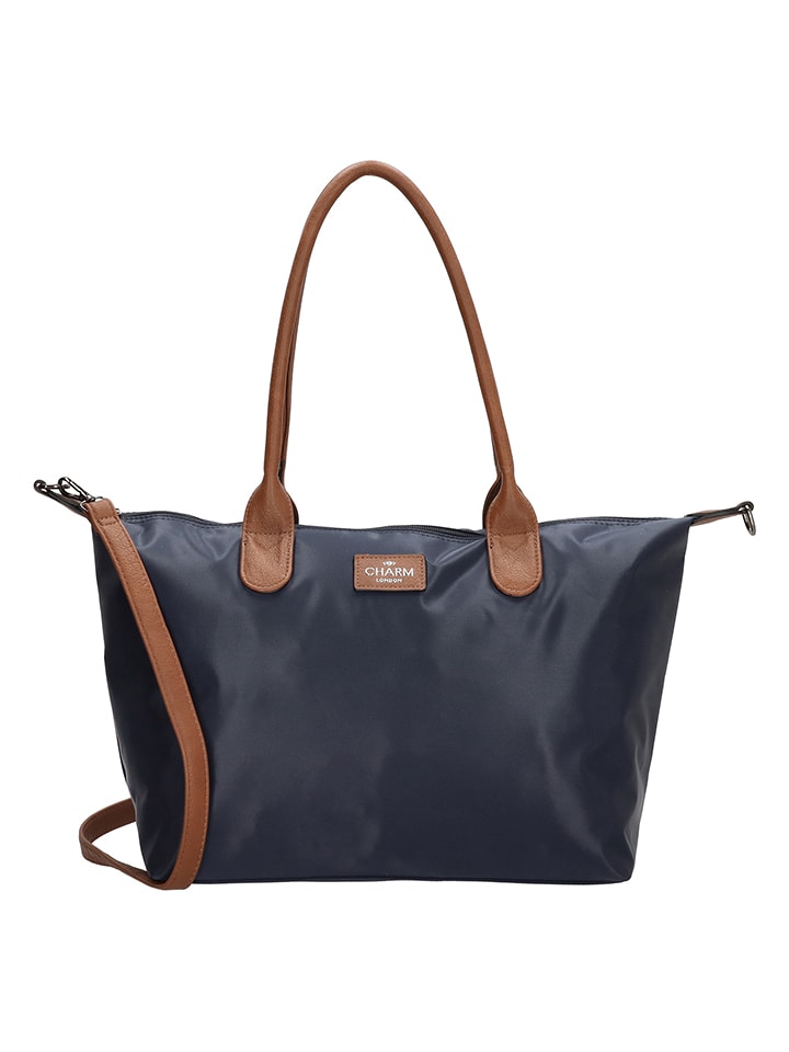 Charm Shopper "Buckingham" in Dunkelblau - (B)42 x (H)25 x (T)15 cm - 41% | Damen-taschen