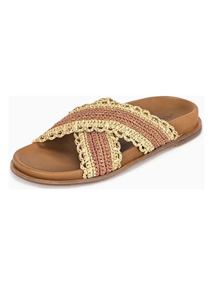 INUOVO Pantoletten in Hellbraun - 72% | Größe 37 | Damen-pantoletten