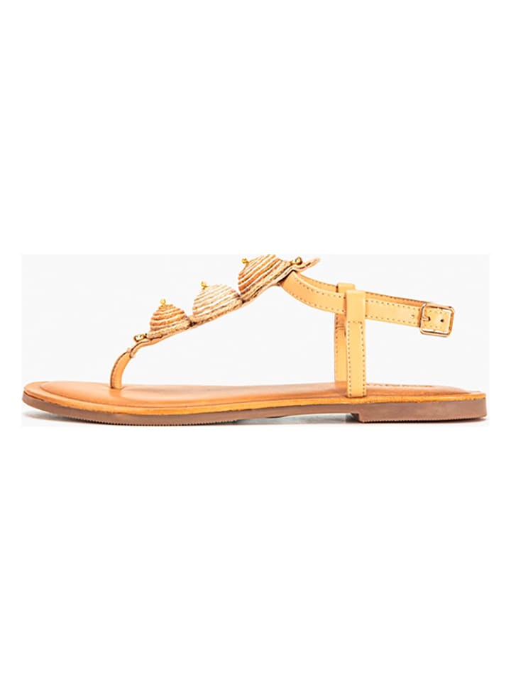 INUOVO Leder-Sandalen in Gelb - 59% | Größe 38 | Damen-sandalen