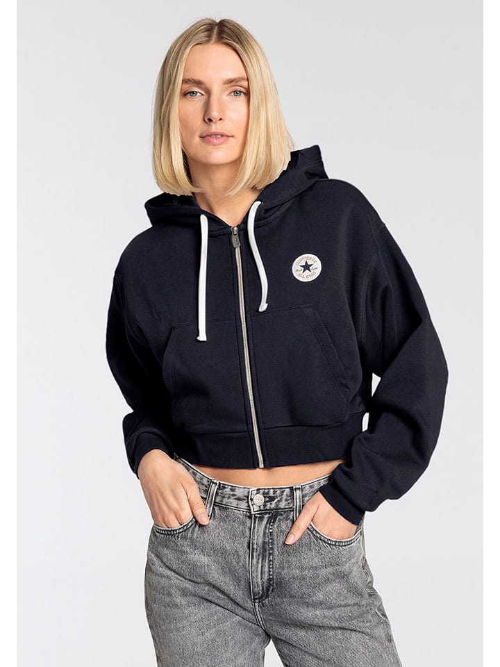 Converse Sweatjacke in Schwarz - 62% | Größe XL | Damen-sweatshirts-jacken