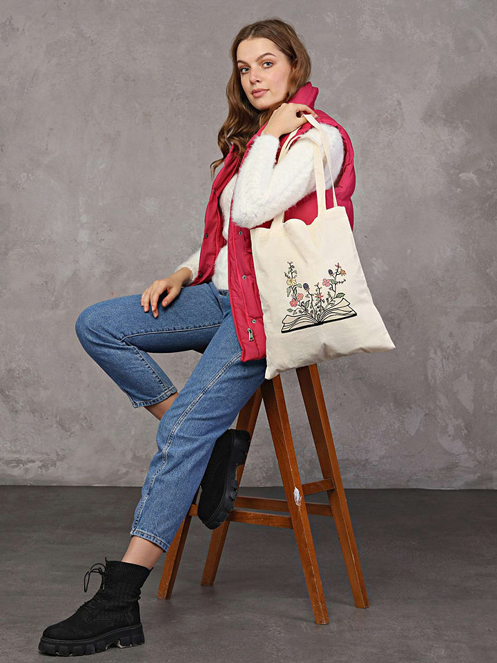 MORI Schultertasche in Creme - (B)35 x (H)40 x (T)8 cm - 60% | Damen-taschen