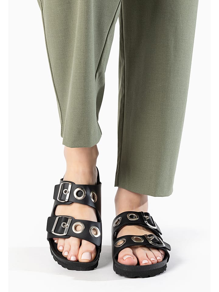 BAYTON Pantoletten "Janny" in Schwarz - 71% | Größe 37 | Damen-pantoletten