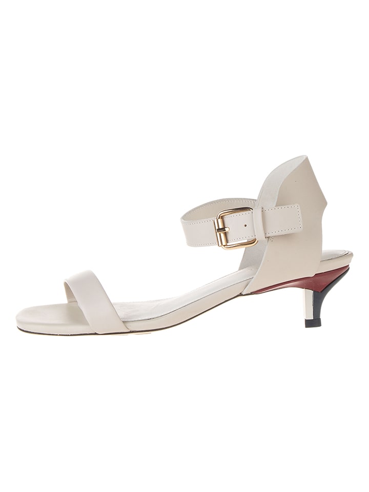 Tommy Hilfiger Shoes Leder-Sandaletten in Weiß - 70% | Größe 39 | Damen-sandalen
