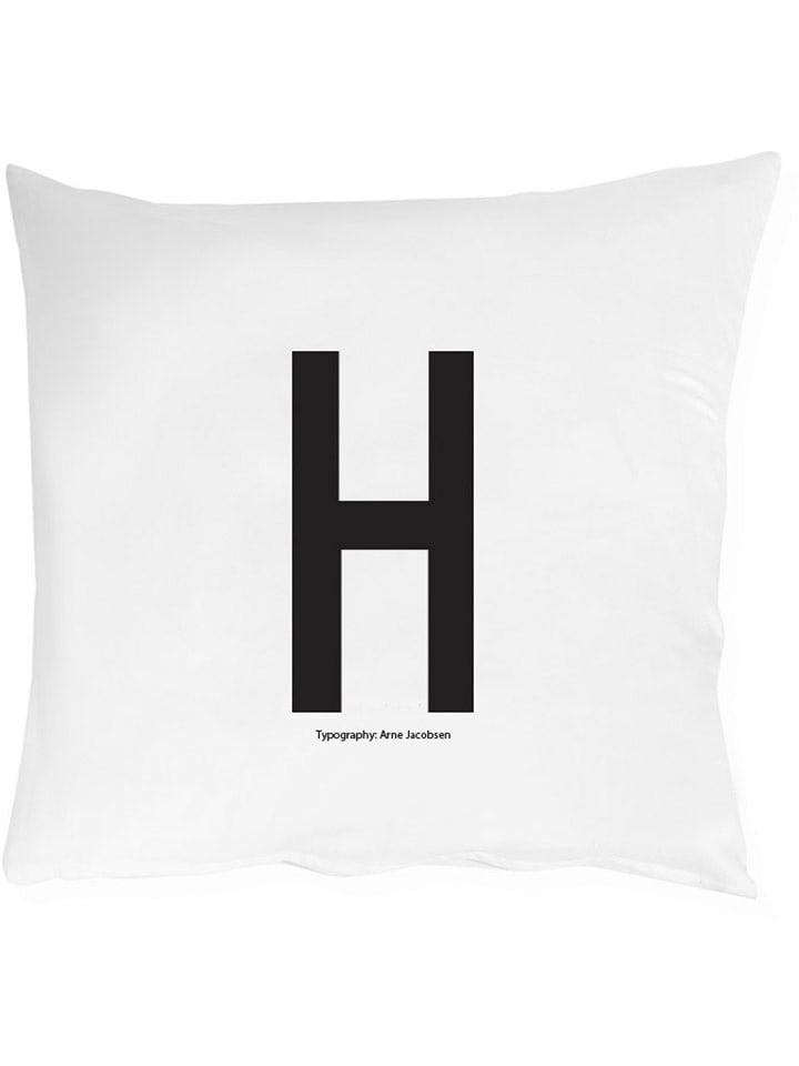 Design Letters Kissenhülle in Weiß - (L)80 x (B)80 cm - 64% | Dekokissen