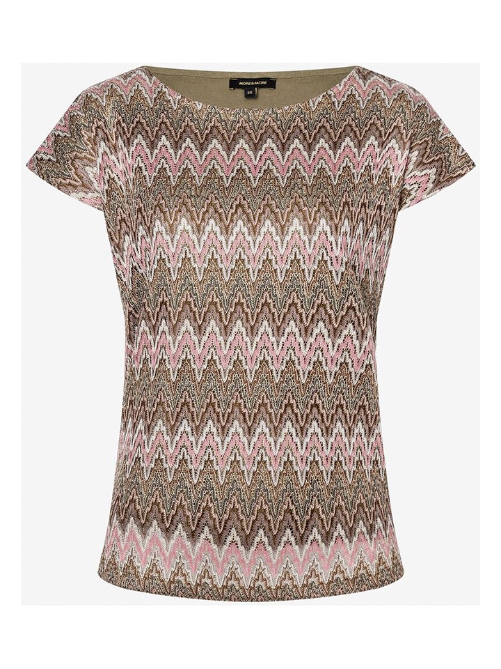 More & More Shirt in Rosa/ Braun - 70% | Größe 40 | Damen-tops