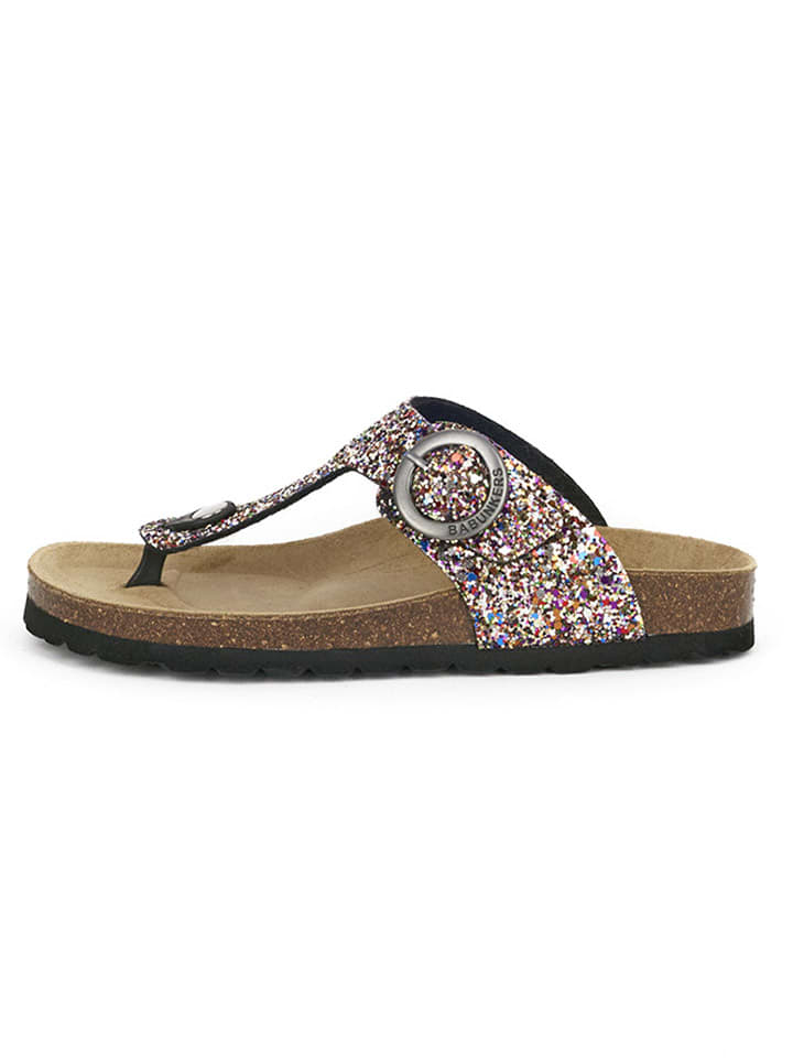 BABUNKERS Family Zehentrenner in Schwarz - 39% | Größe 38 | Damen-sandalen