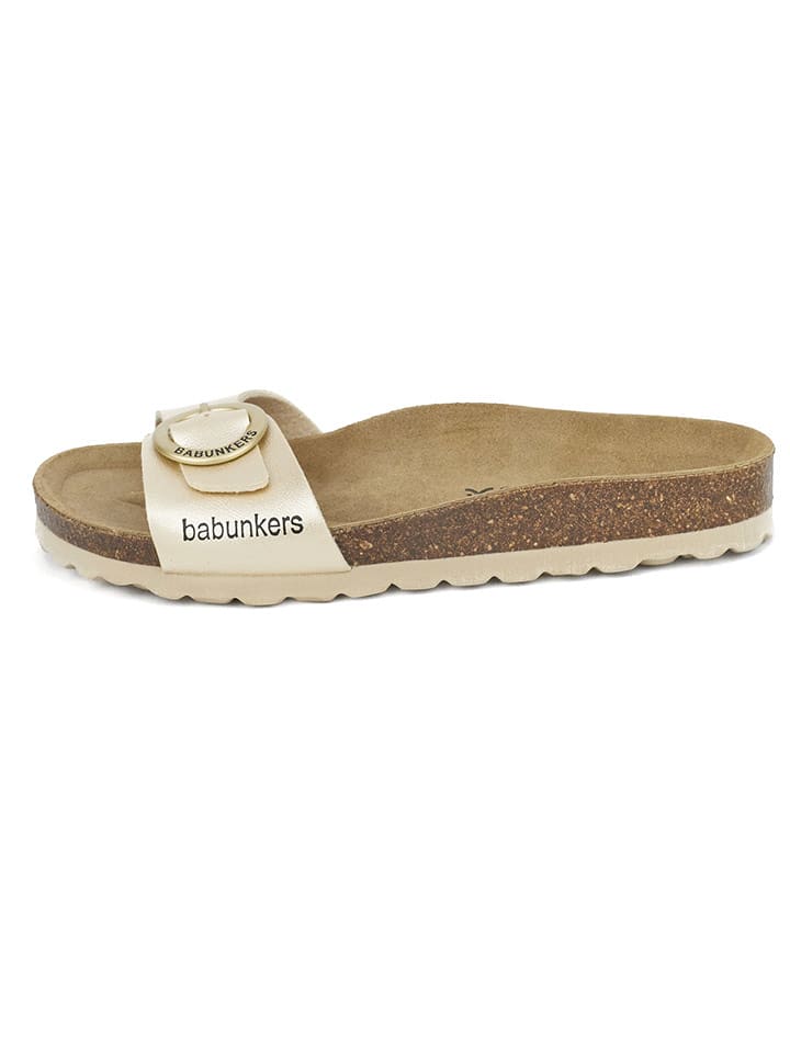 BABUNKERS Family Pantoletten in Gold - 45% | Größe 38 | Damen-pantoletten