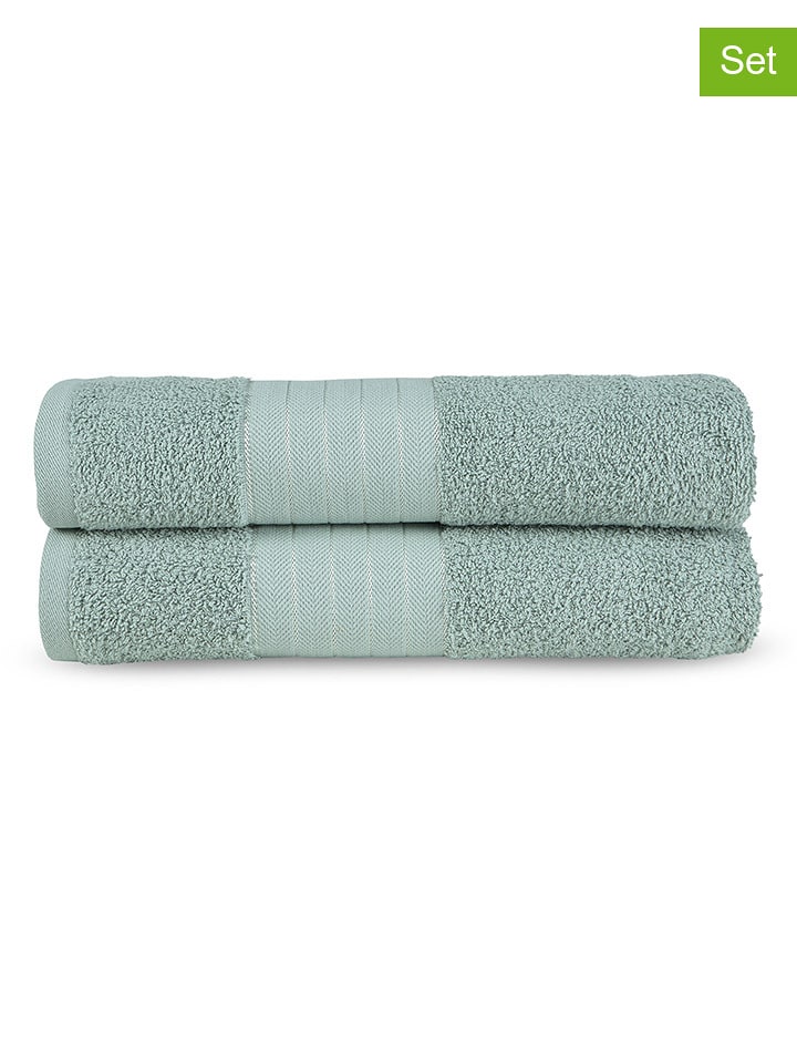 Good Morning 2er-Set: Duschtücher in Mint - 27% | Größe 70x140 cm | Badtextilien