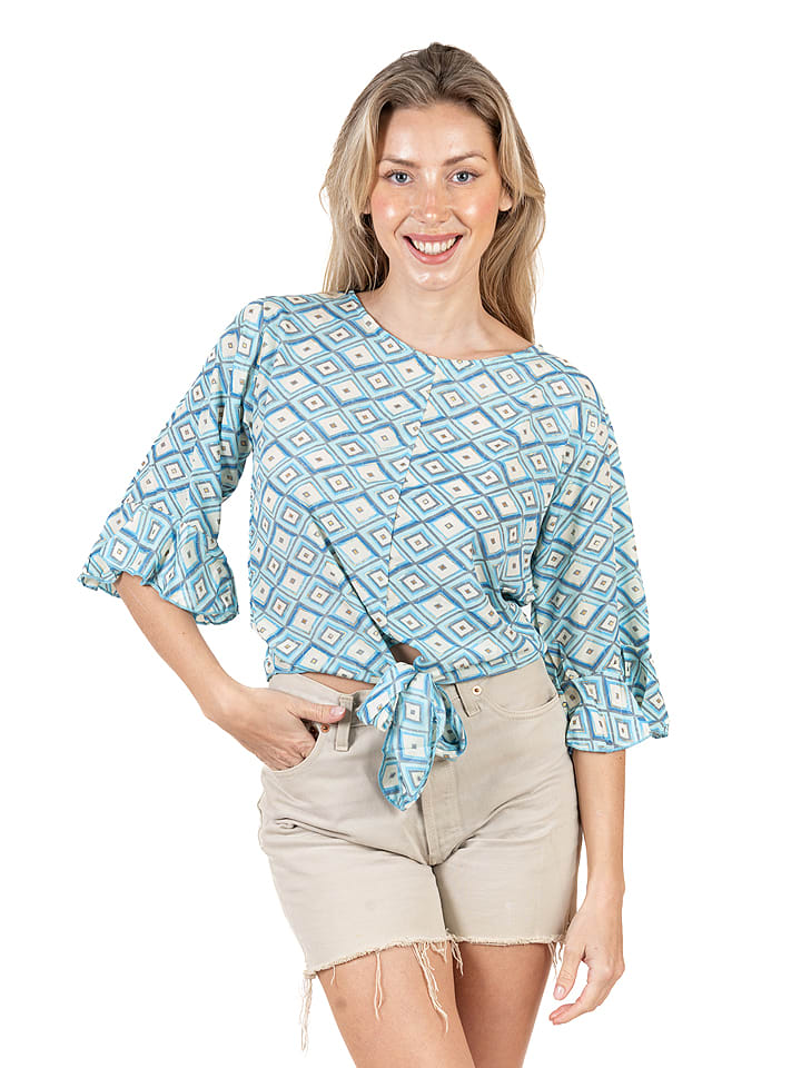 Isla Bonita by SIGRIS Bluse in Hellblau - 51% | Größe XL | Damen-blusen