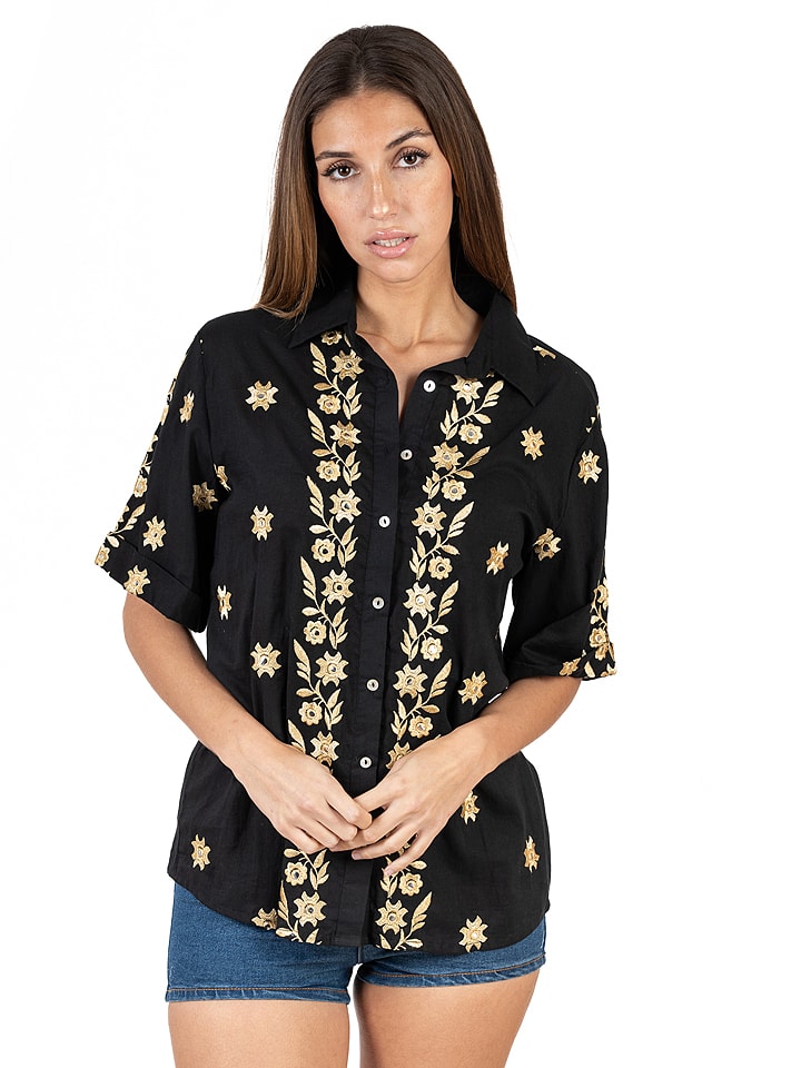 Isla Bonita by SIGRIS Bluse in Schwarz - 56% | Größe M | Damen-blusen