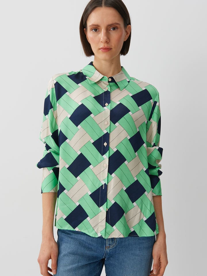 Someday Hemd in Grün/ Bunt - 68% | Größe 36 | Damen-blusen