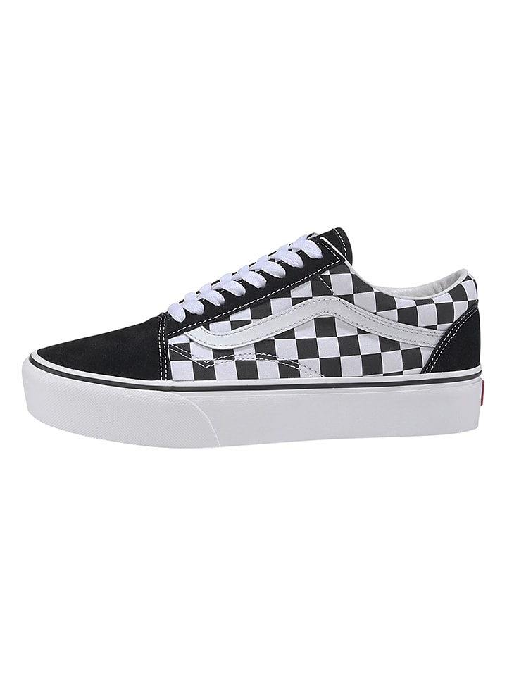 Vans Leder-Sneakers "Old Skool Platform" in Schwarz/ Weiß - 34% | Größe 36,5 | Damen-sneakers