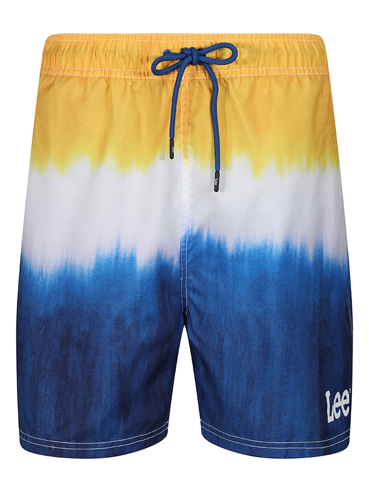 LEE Underwear Badeshorts "Scorpian" in Blau/ Gelb - 48% | Größe M | Herren-bademode-sport