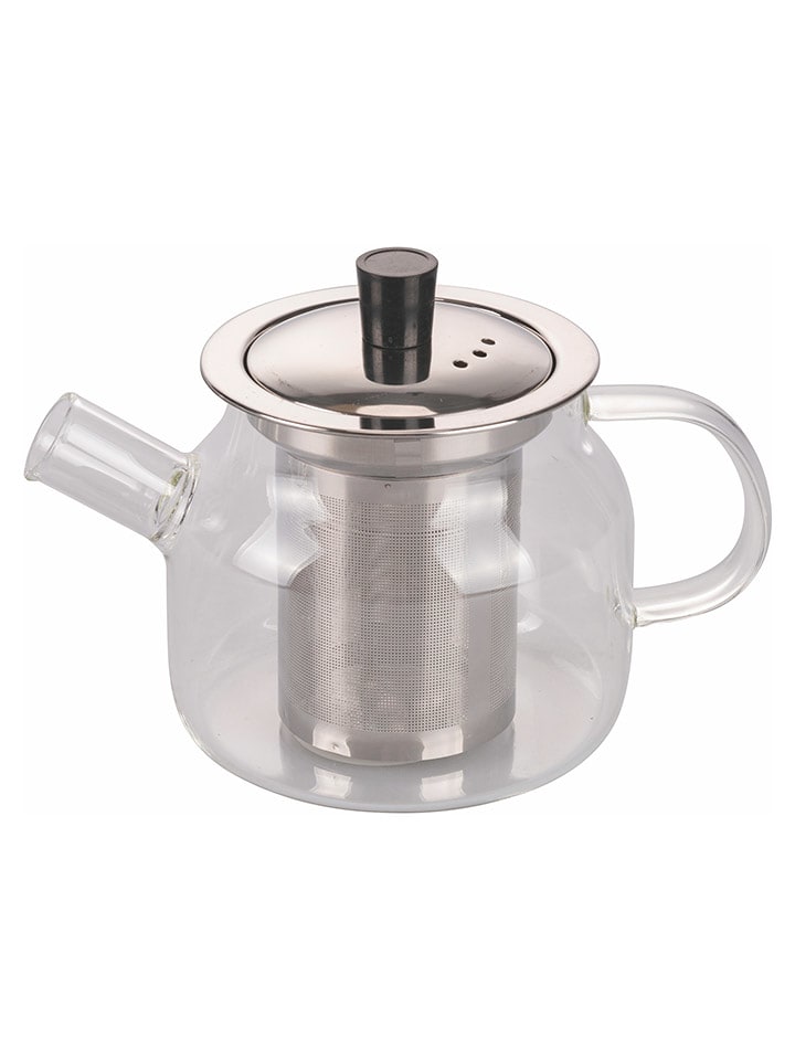 Villa d ́Este Teekanne in Transparent/ Silber - 470 ml - 16% | Gedeckter-tisch