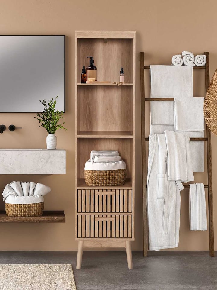 THE HOME DECO FACTORY Standregal "Klaus" in Braun - (B)40 x (H)160 x (T)30 cm - 63% | Regale